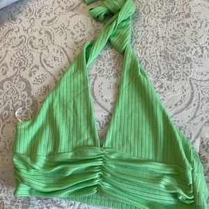 Green Crop top